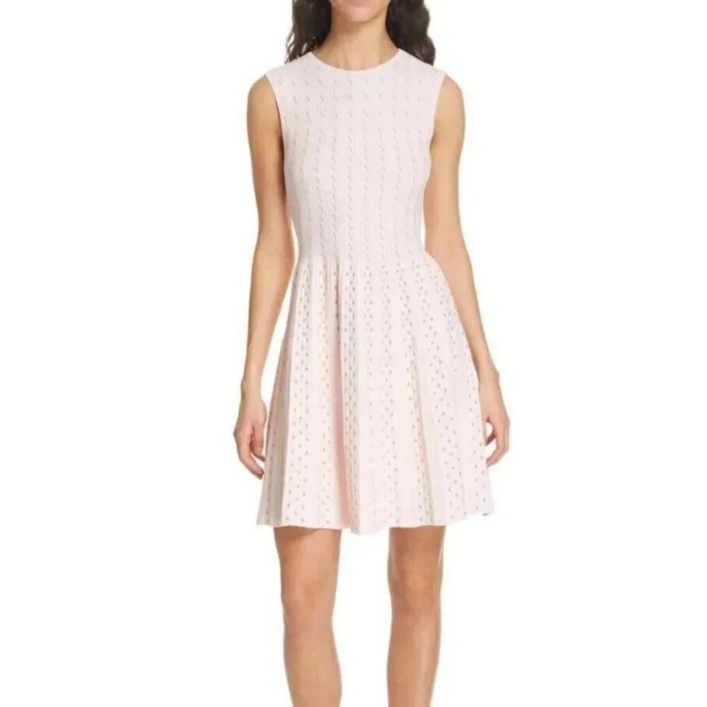 Ted Baker Vellia Flippy Knit Skater Dress Pink Ted sz 1, (US 4)